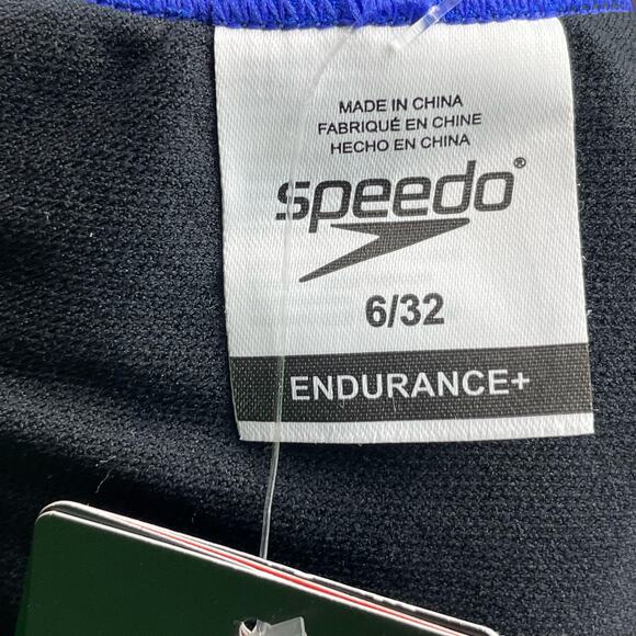 NWT Speedo Endurance+ Flyback One Piece Swimsuit Size 6/32 – Blue Gray White - Picture 9 of 9